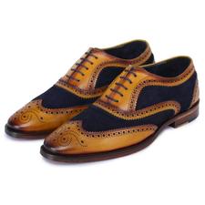 Wingtip Brogue Oxford- Navy Blue