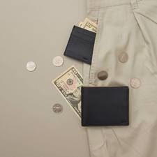 Black Leather Card Wallet - Dash Thailand