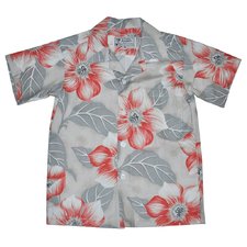 Boy's Pua Aloha Shirt - Khaki
