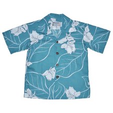 Boy's White Ginger Aloha Shirt