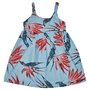 Girl's Paradise Sketch Elastic Strap Sun Dress - Sky Blue