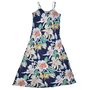Women's Tropical Flow Slip Dress - Navy