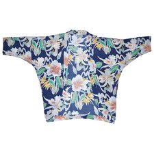 Women's Tropical Flow Kimono Cover-Up - Navy