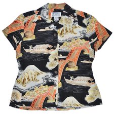 Women's Fuji Bridge Hawaiian Shirt