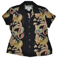 Women's Dragon & Tiger Hawaiian Shirt