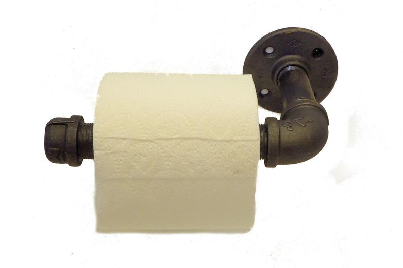 Pipe toilet paper holder 