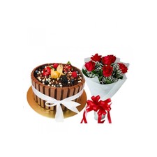 Kitkat Cake Flower Combo