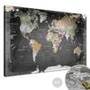 Leinwandbild - Weltkarte Gr...