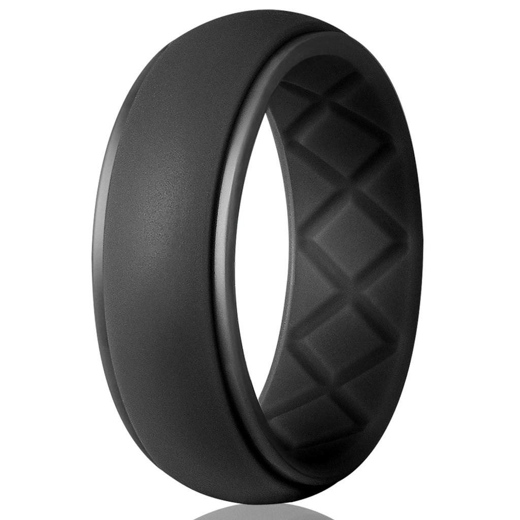 Premium Silicone Wedding Ring For Men Particularly Breathable Mens Rubber Wedding Bands Size 8 9 10 11 12 13 For Athletes Crossfit Workout New Wedding Rings 