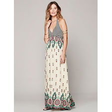 Free People Printed Triangle Top Maxi Dress