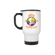 BMX White Travel Mug