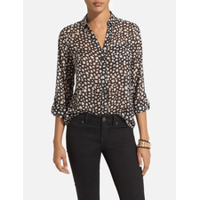 Graphic Print Pocket Shirt