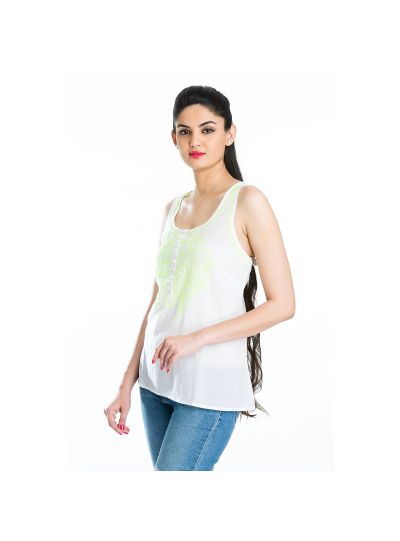 Chartreuse Jazzy Sleeveless...