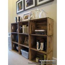 Rustic Storage Crate  Wooden Crate for Building Shelving image 0