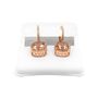 14K Rose Gold Diamond And Morganite Halo Earrings For Women