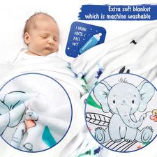 Baby Milestone Blanket For Boys and Girls – 100% Polyester Unisex Design – 60 x 40 inches - Athena Futures Inc.