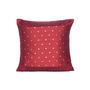 Polydupion Solid Zari Brocade Square Cushion Cover 18X18 Single Pc
