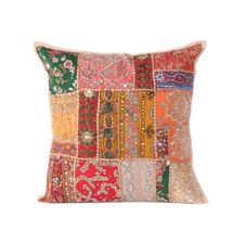 Beige Floral Patchwork Cushion Cover for Living Room Sofa Couch Decor 16X16 Inch Throw Pillow Cases Online
