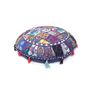 Ethnic Indian Patchwork Floor Cushion Cover Round Boho Ottoman Poufs for Home Decor- 28