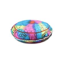 Multi Color Zodiac Printed Decorative Cotton Round Floor Cushion Cover 32