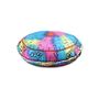 Multi Color Zodiac Printed Decorative Cotton Round Floor Cushion Cover 32