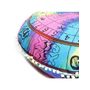 Multi Color Zodiac Printed Decorative Cotton Round Floor Cushion Cover 32
