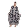 Black Plus Size Kaftan Dress for Women Abstract Print Full Lenth Maxi Beach Coverup Long Beach Wear Online
