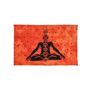 Orange Cotton Printed Meditation Chakras Wall Hanging Poster Online