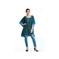 Geometric Pattern Tunic Kaftan Plus Size Polyester Tunic Dress for Women Beachwear Short Tunics Online