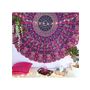 Purple Boho Round Mandala Throw Beach Roundie Picnic Throw Blanket Beach Towels Yoga Mat Throw Tapestry 72