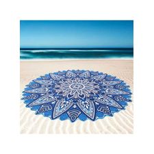 Multicolor Boho Flower Roundie Indian Printed Picnic Beach Throw Blanket Beach Towels Yoga Mat Throw Tapestry 72