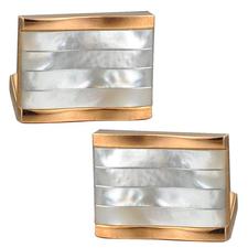 Classic Bronze Oyster Shell Strip Cufflinks - Tie, bowtie, pocket square | Kissties