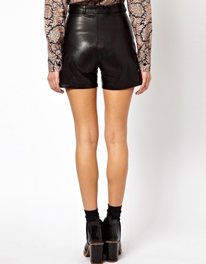 Image 2 of ASOS Reclaimed Vintage Leather Shorts