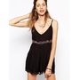 Band of Gypsies Embroidered Smock Playsuit With Fringing