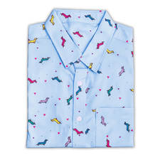 Weanie Beanie Blue | Unisex Dachshund Shirt | Folded