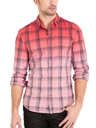 Amazon.com: GUESS Harold Dip-Dye Shirt in Dillon Slim-Fit: Clothing