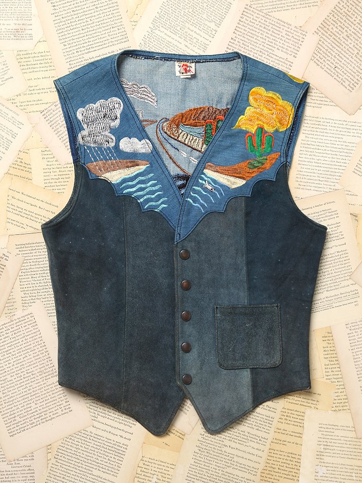 Vintage 1970s Embroidered Vest