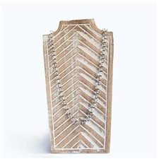 Natural Rock Crystal with Small Black Beads