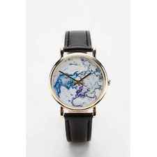 On The Map Leather Watch