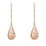 Glistening Dewdrop Earrings in Rose Gold Plating