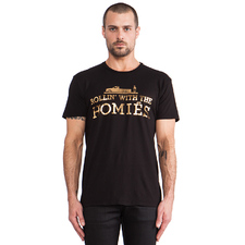 Brian Lichtenberg Rollin' with the Homies Tee in Black & Gold Foil | REVOLVE