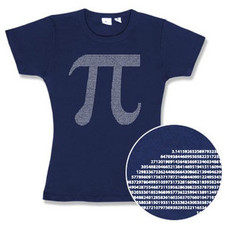 ThinkGeek :: Pi by Numbers Fitted Ladies' Tee