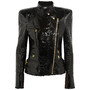 BalmainShearling-lined PVC jacket
