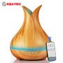 KBAYBO 400ml Aroma Essential Oil Diffuser Ultrasonic Air Humidifier with Wood Grain 7 Color Changing LED Lights for Office Home