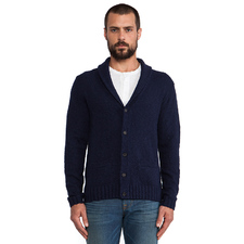 AG Adriano Goldschmied Span Shawl Cardigan in Double Indigo | REVOLVE
