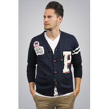 Ballers League Varsity Cardigan: Navy
