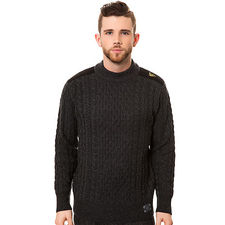 The Fisherman Crewneck Sweater in Charcoal