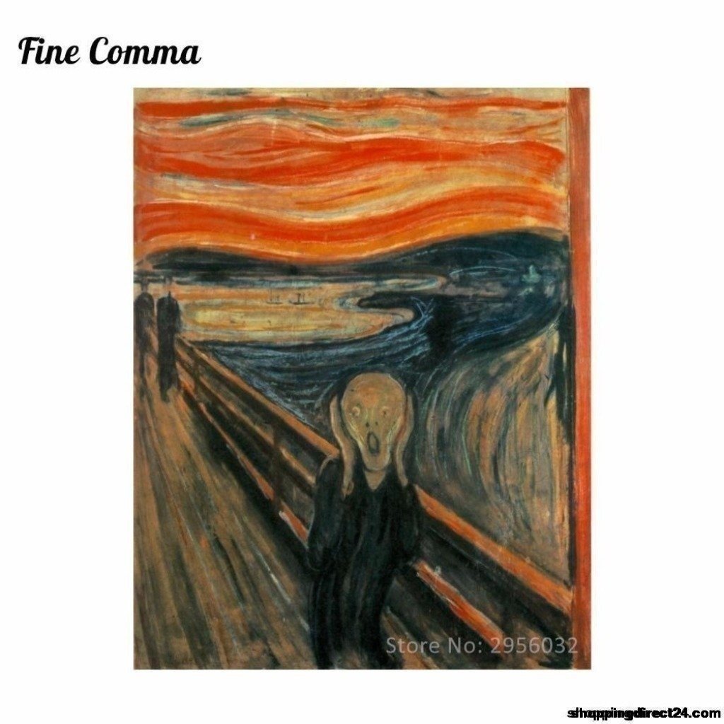 The Scream 1893 by Edvard Munch Canvas Painting Wall Art Hand Painted ...