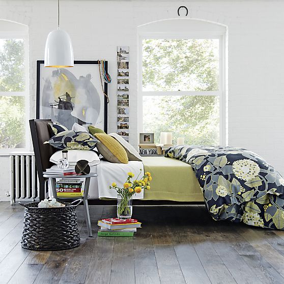 Isaac Charcoal Bed | Crate ...