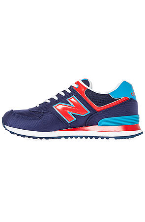 New Balance - The Passport 574 Sneaker in Blue & Red